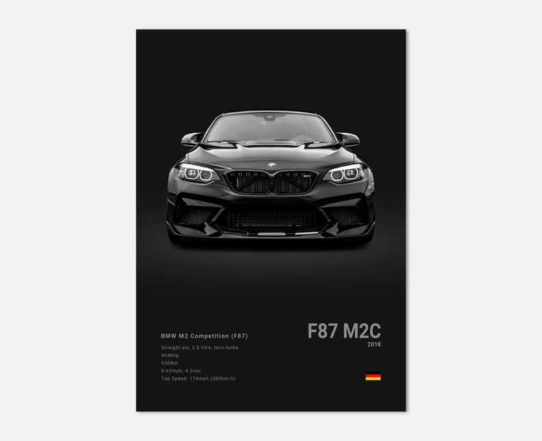 BMW F87 M2 Competition Concept Poster