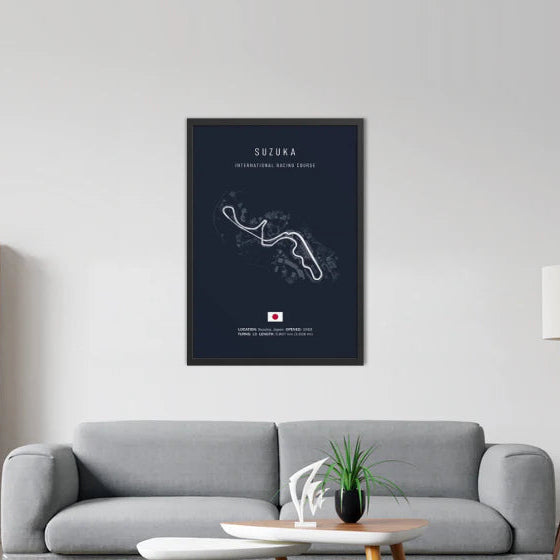 Suzuka F1 Circuit Blue Poster