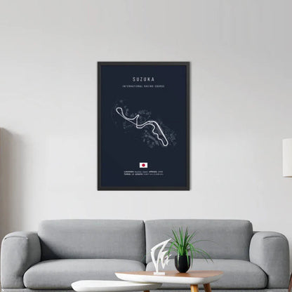 Suzuka F1 Circuit Blue Poster