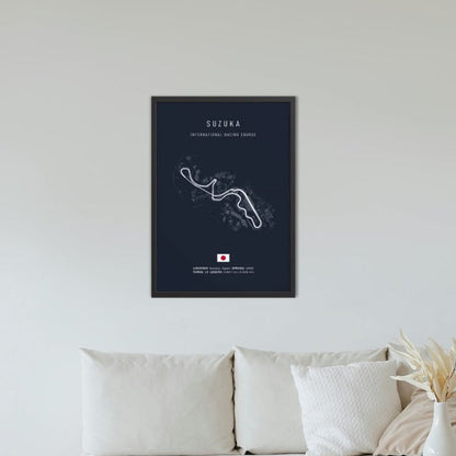 Suzuka F1 Circuit Blue Poster