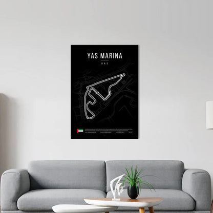 Yas Marina F1 Circuit Black Poster
