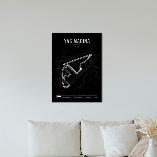 Yas Marina F1 Circuit Black Poster