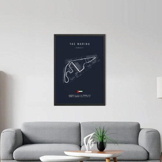 Yas Marina F1 Circuit Blue Poster
