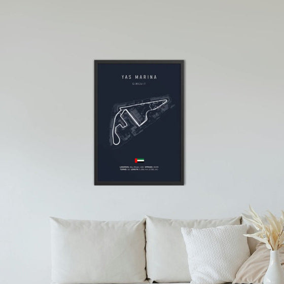 Yas Marina F1 Circuit Blue Poster