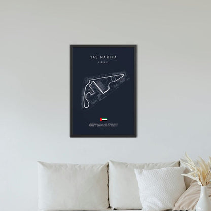 Yas Marina F1 Circuit Blue Poster