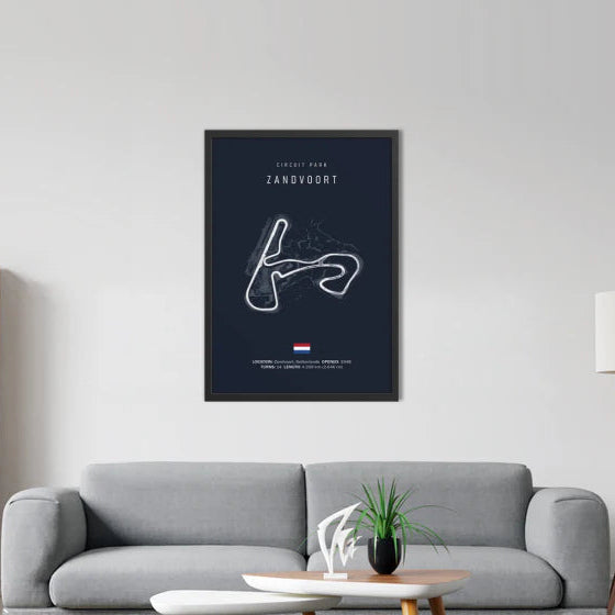 Zandvoort F1 Circuit Blue Poster