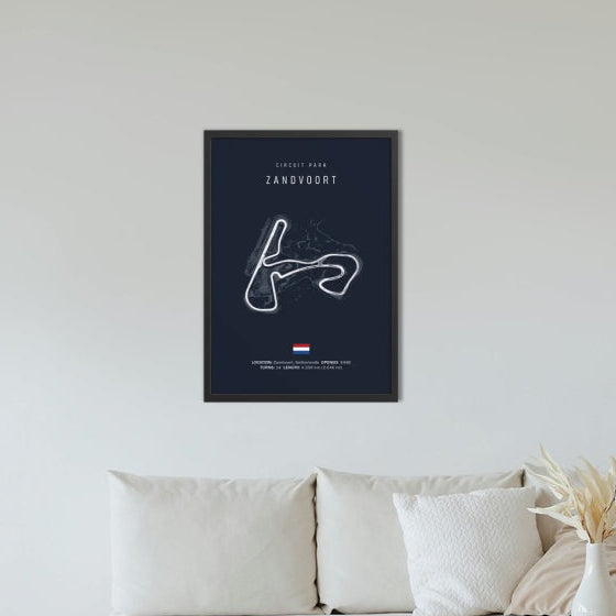 Zandvoort F1 Circuit Blue Poster