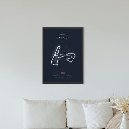 Zandvoort F1 Circuit Blue Poster