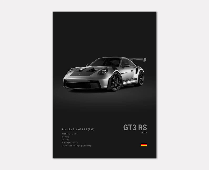 Porsche GT3 RS Concept Poster
