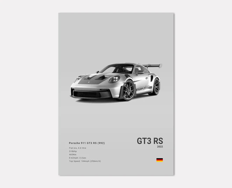 Porsche GT3 RS Concept Poster