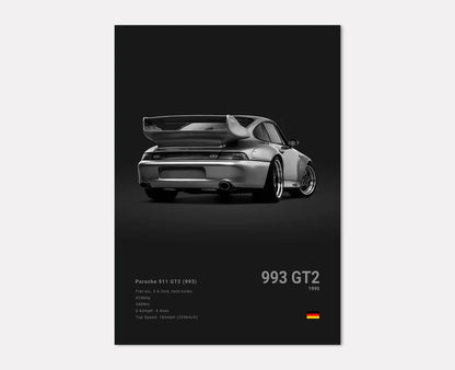 Porsche GT2 (993) Concept Poster