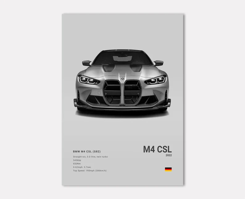 BMW G82 M4 CSL Concept Poster