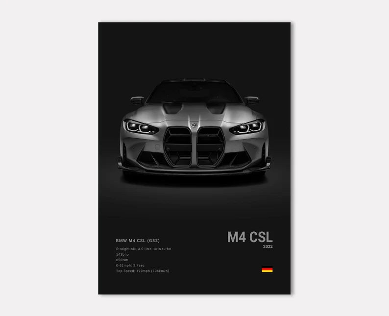 BMW G82 M4 CSL Concept Poster