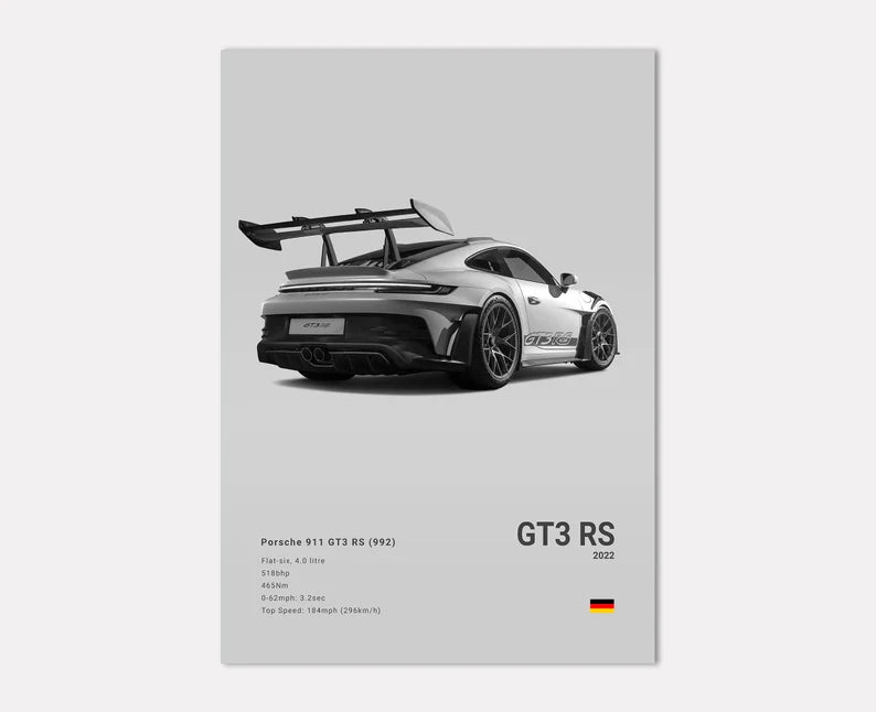 Porsche GT3 RS Concept Poster